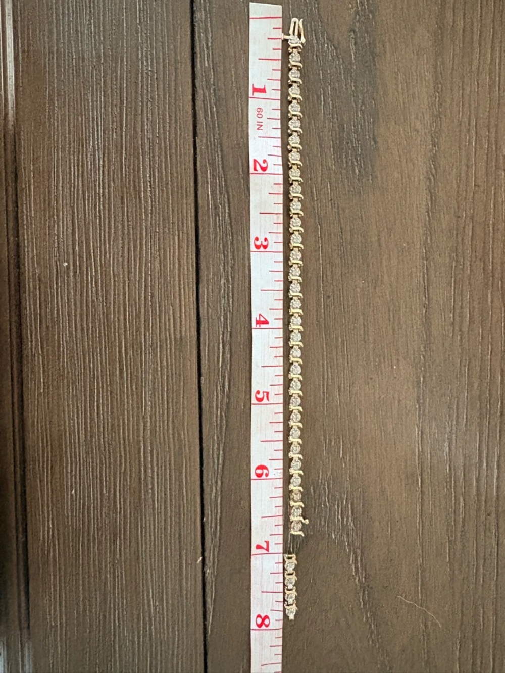 Vintage 14 karat gold diamond tennis bracelet priced below melt